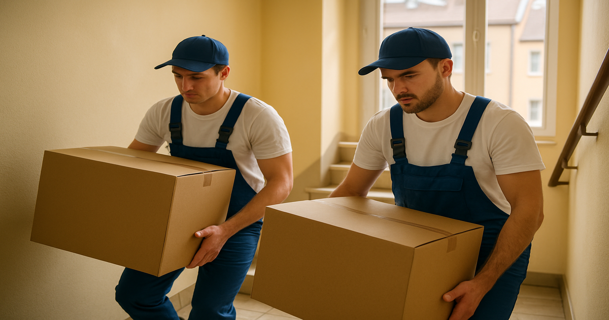 Professionelle Beiladung in Fürth – Umzugshelfer beim sorgfältigen Verladen