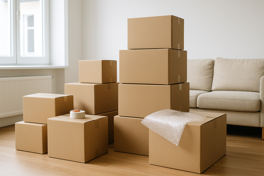 Professionelles Verpacken vor einem Beiladungsumzug in Fürth